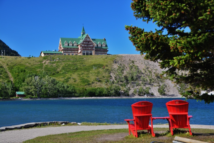 Prince of Wales hotel in distance